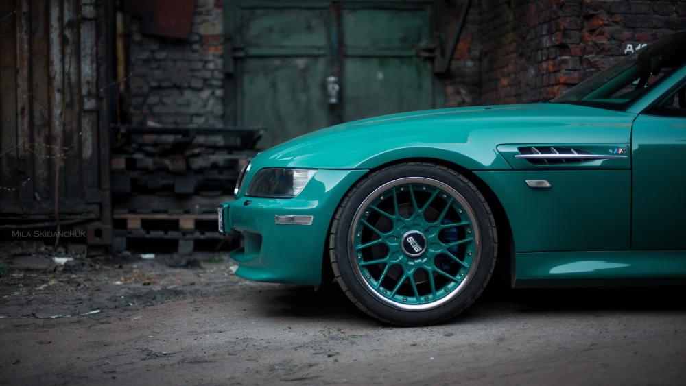 Teal Performance Coupe In Urban Shadows wallpaper