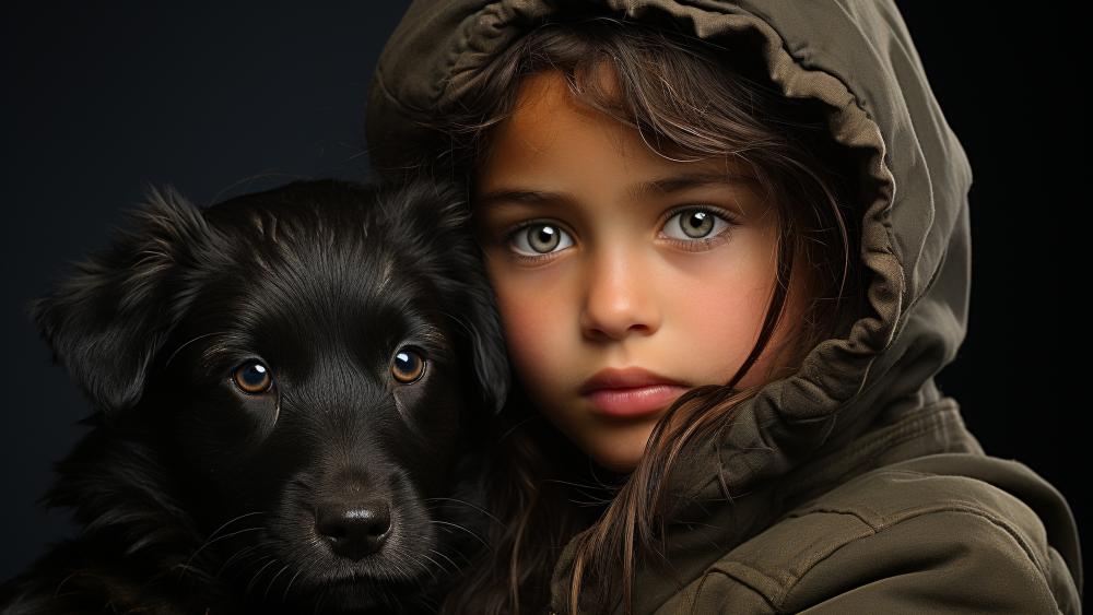 Quiet Friendship in a Hushed Portrait wallpaper