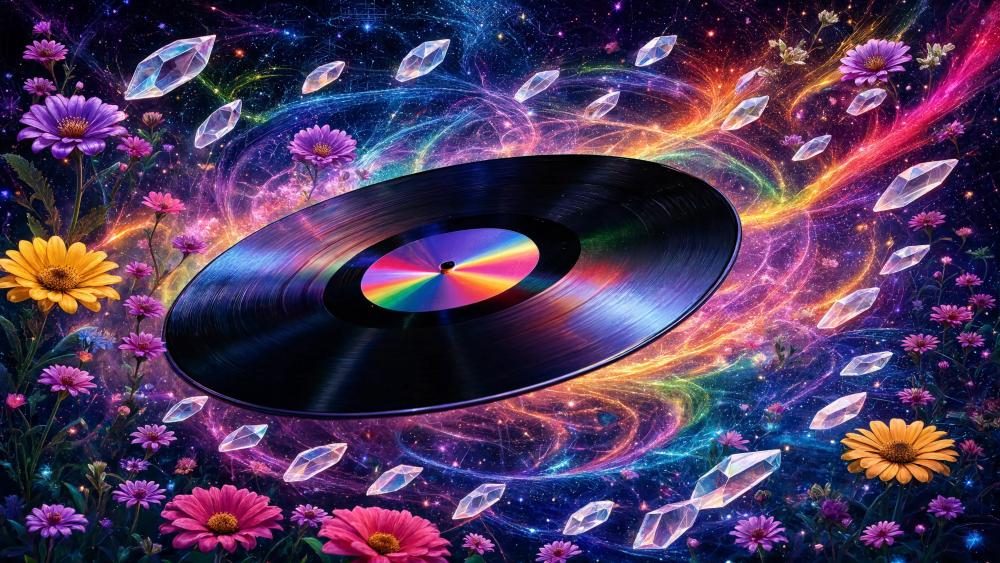 Vinyl Vortex wallpaper