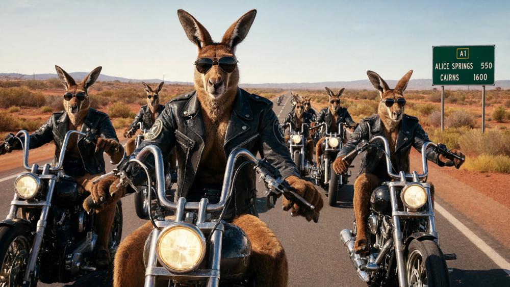 Kangaroo Outback Riders wallpaper