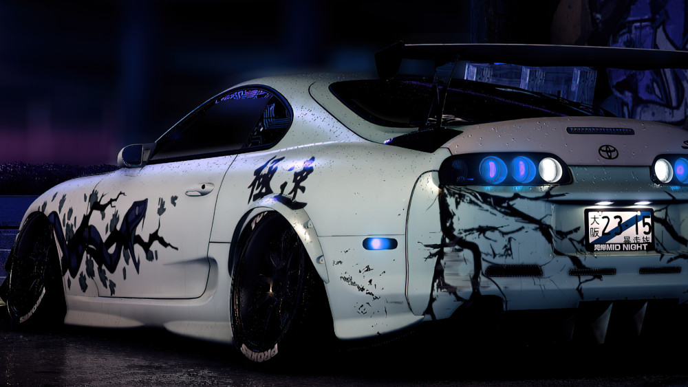 Midnight Supra Drift Scene wallpaper