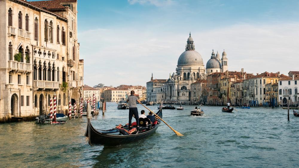 Timeless Gondola Journey on the Grand Canal wallpaper