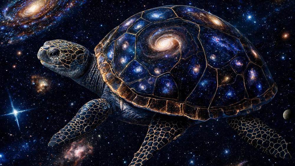 Cosmic Turtle Guardian of the Galaxy wallpaper