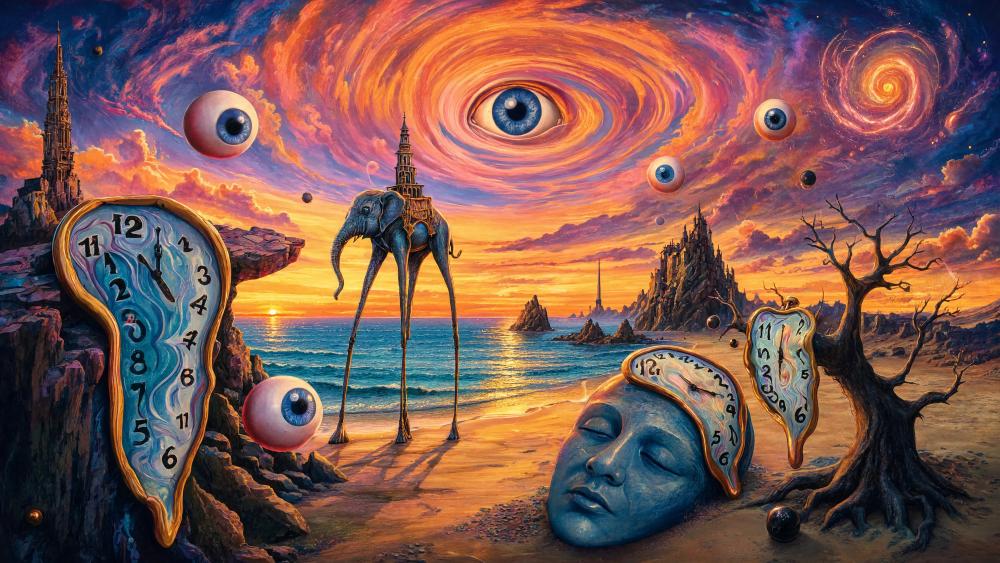 Dreams Melt Across the Cosmic Shore wallpaper