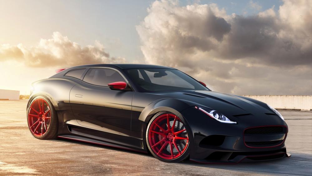 Sleek Jaguar F Type Sunset Drive wallpaper