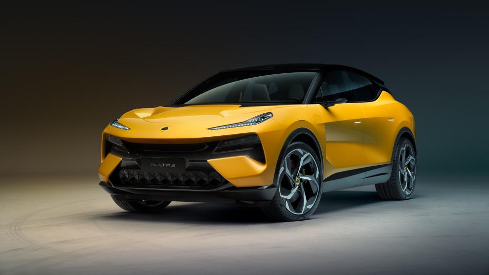 Sleek Lotus Eletre in Bold Yellow wallpaper