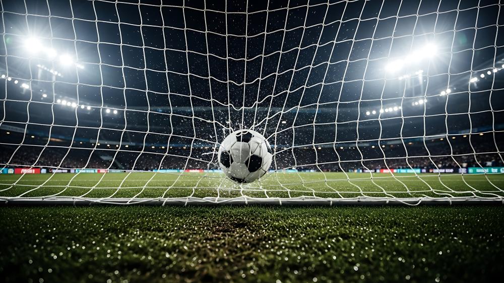 Winning Strike Under Stadium Lights wallpaper