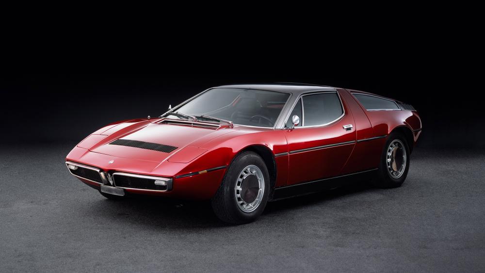 Classic Red Maserati Bora wallpaper