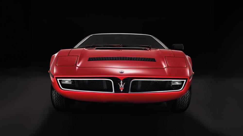 Classic Red Maserati Bora Heritage wallpaper