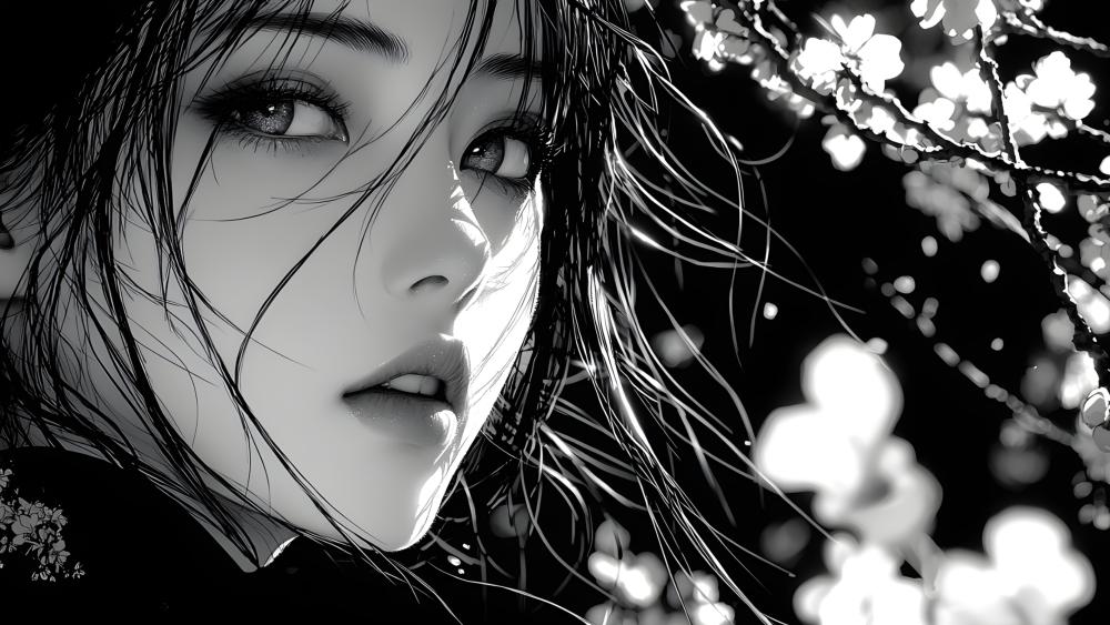Silent Blossom Melancholy wallpaper
