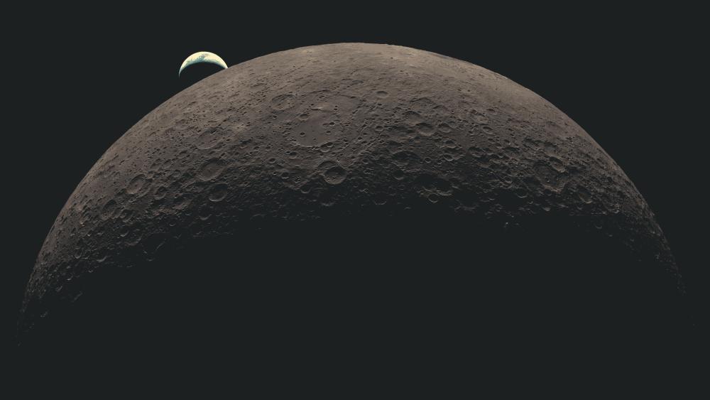 Moonrise Over Earth wallpaper