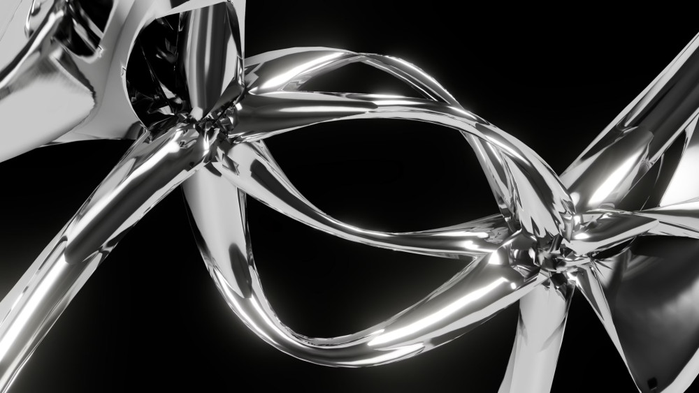 Mercury Threads in Black Void wallpaper