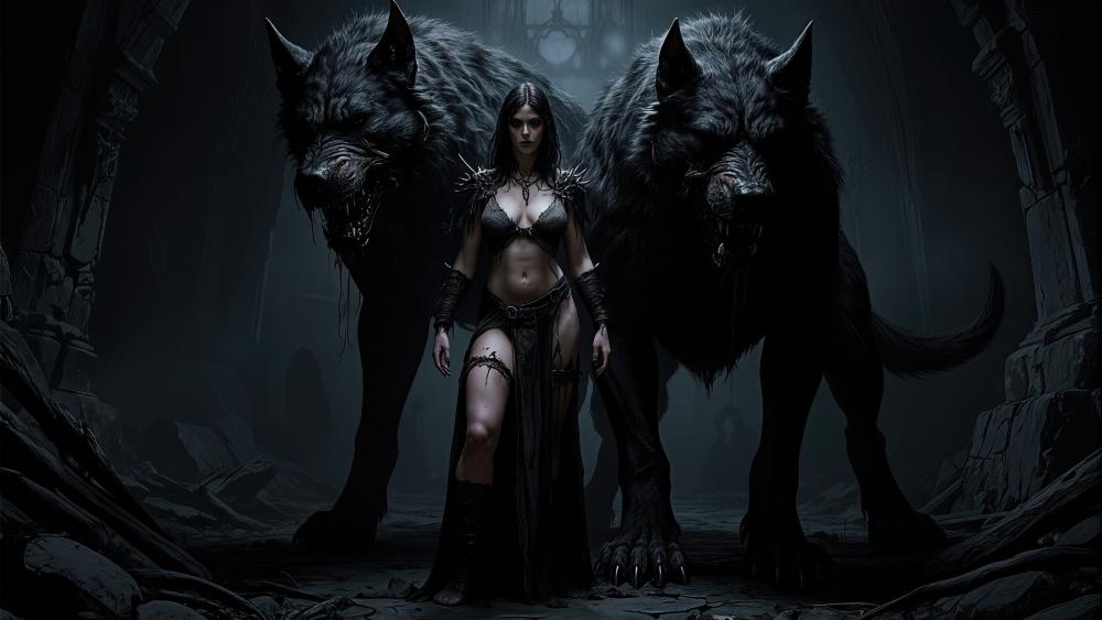 Shadowborn Wolf Queen wallpaper