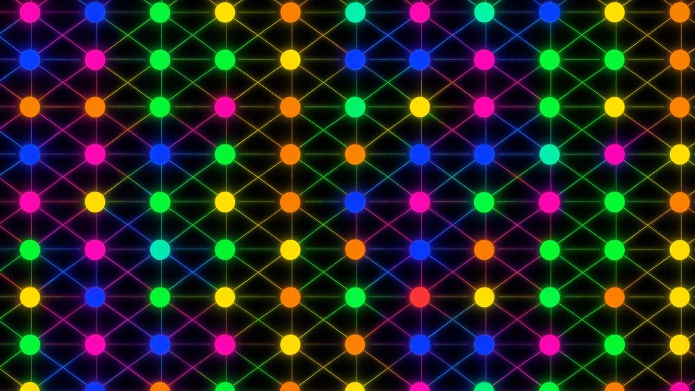 Pulsing Color Dot Grid wallpaper