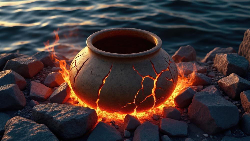 Molten Ember Cauldron wallpaper
