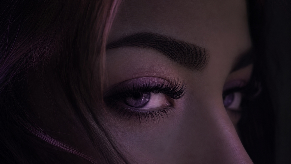Purple Gaze Portrait wallpaper