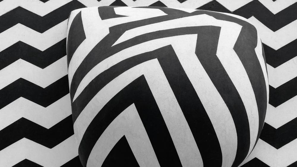 Zigzag Bulge Illusion wallpaper