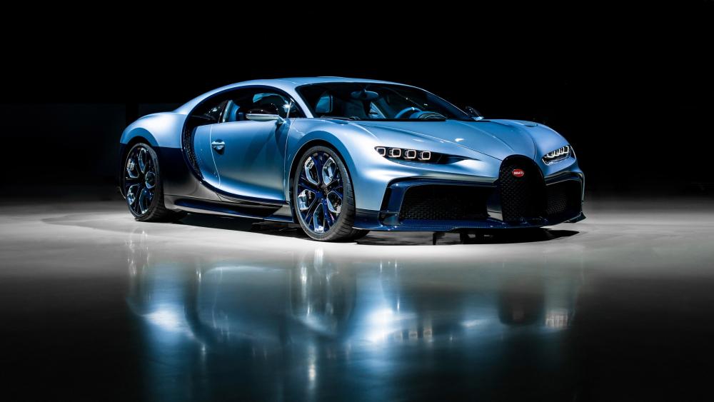 Blue Bugatti Chiron Profilée Elegance wallpaper