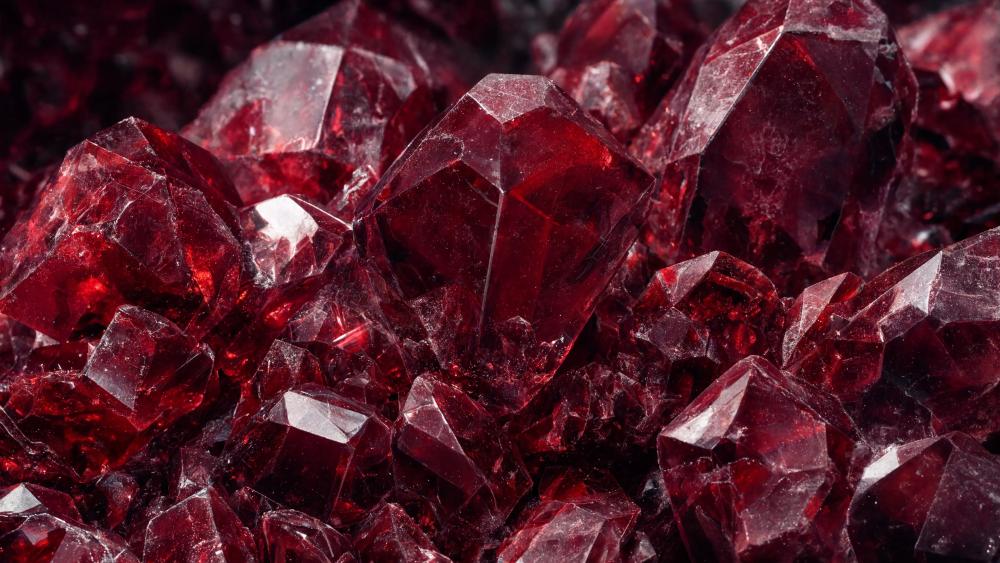 Ruby Crystal Cluster wallpaper