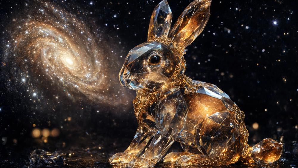 Cosmic Crystal Rabbit wallpaper