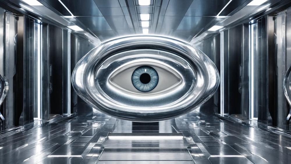 Chrome Eye Corridor wallpaper
