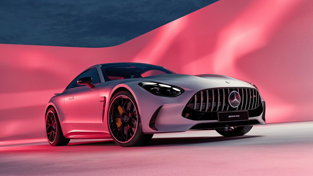 Mercedes AMG GT Neon Sculpture wallpaper
