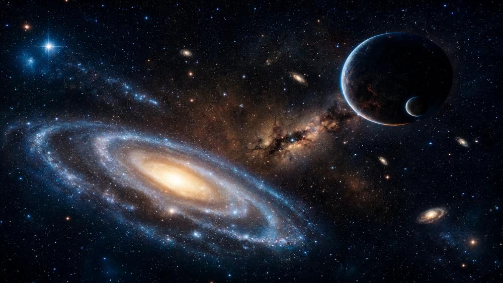 Two Worlds Beneath the Spiral wallpaper