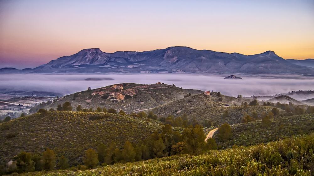 Sea of Clouds Over Sierra del Gigante wallpaper