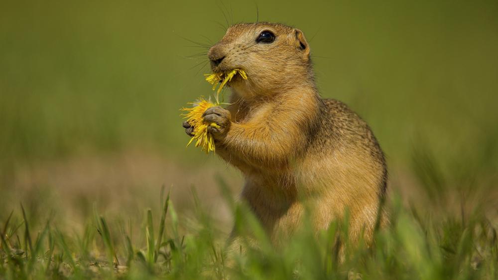Prairie Dog Blossom Snack wallpaper