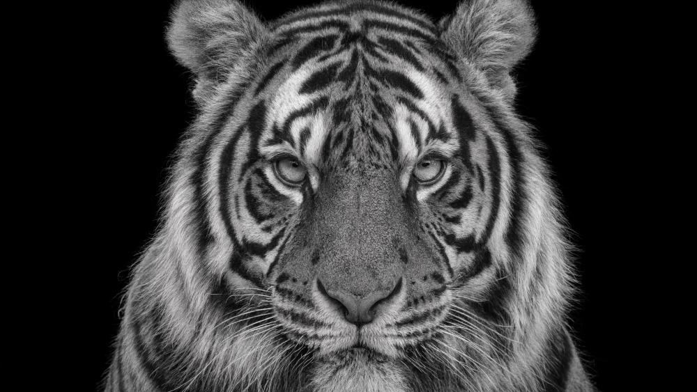 Monochrome Tiger wallpaper