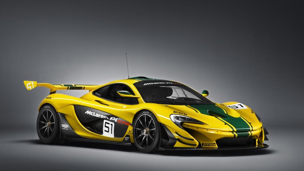 Dynamic McLaren P1 GTR a Stunning Yellow Supercar wallpaper