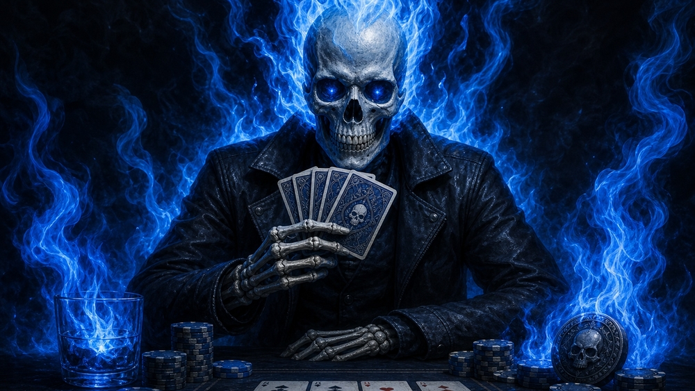 Undead Poker King of Blue Flames wallpaper