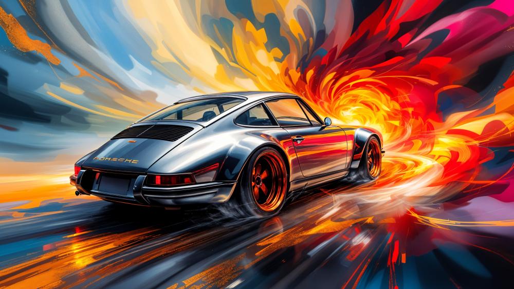Porsche 911 Flame Rush wallpaper
