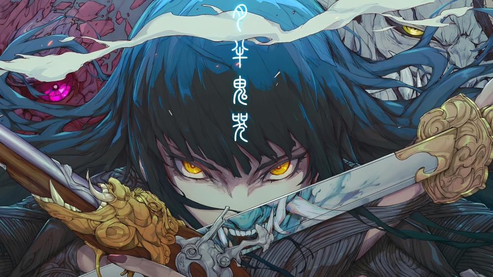 Demonic Oni Blade Queen wallpaper