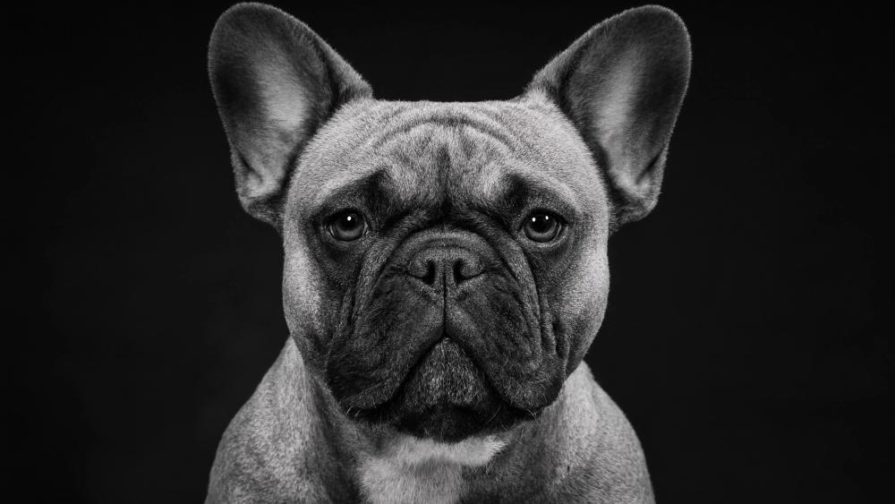 Monochrome French Bulldog wallpaper