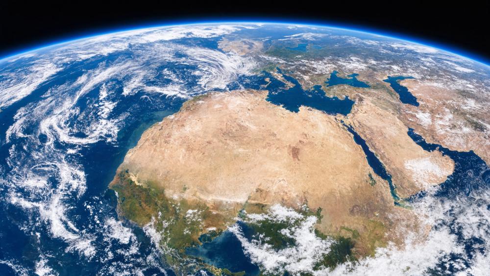 Earth Closeup Over Africa wallpaper