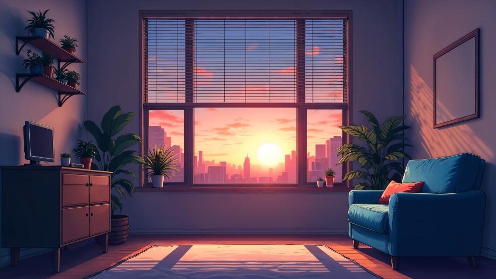 Cozy Apartment Sunset View wallpaper