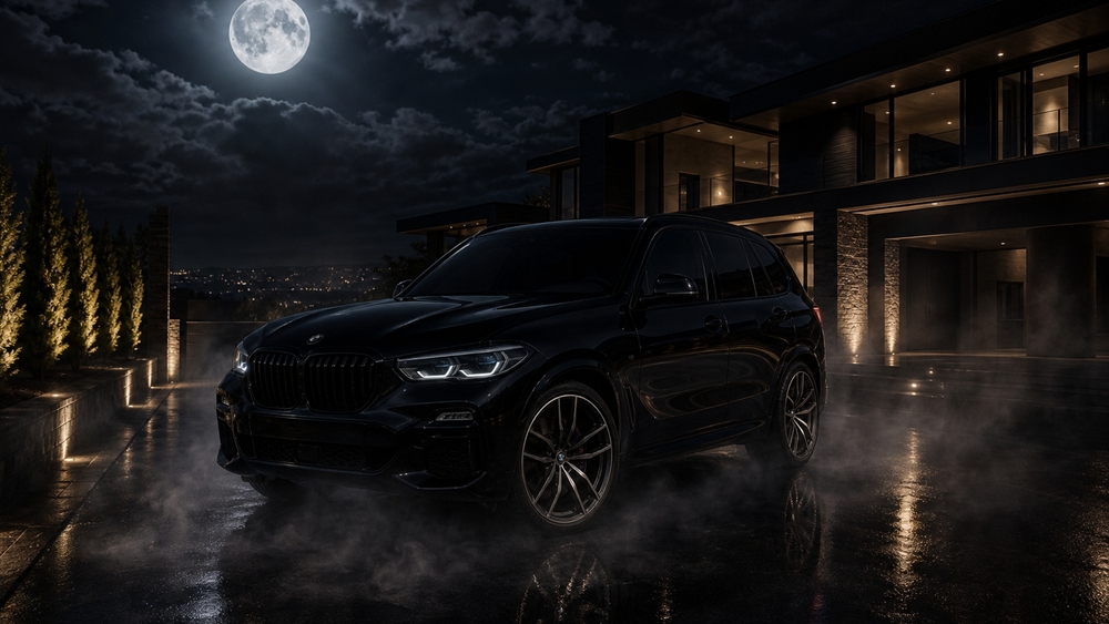 Moonlit BMW X5 in Dark Luxury wallpaper