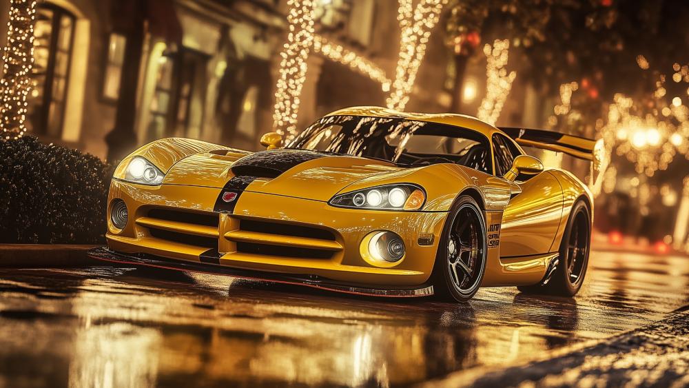 Dodge Viper GTS Stunning of a Golden Speed Icon wallpaper