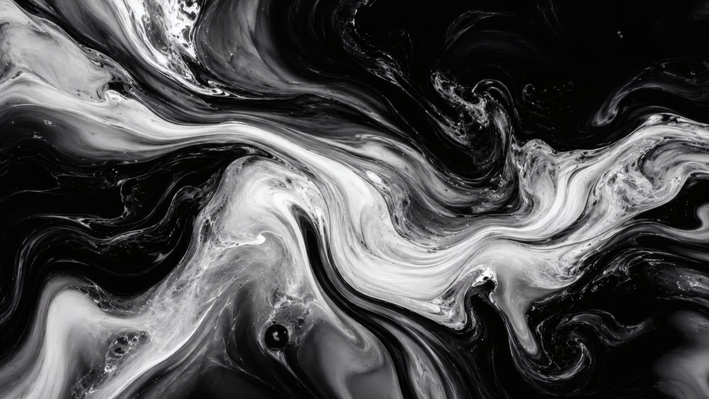 Monochrome Liquid Swirl Symphony wallpaper