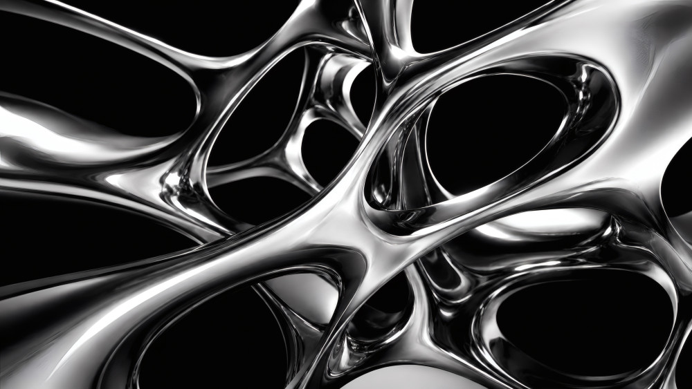 Chromed Void Mesh wallpaper