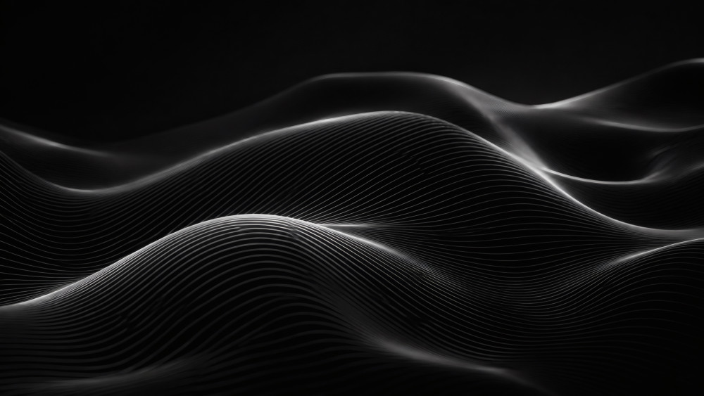 Monochrome Flowing Wave Abstract wallpaper