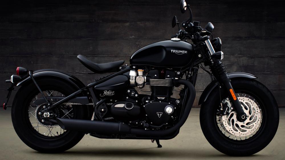 Midnight Triumph Bonneville Cruiser wallpaper