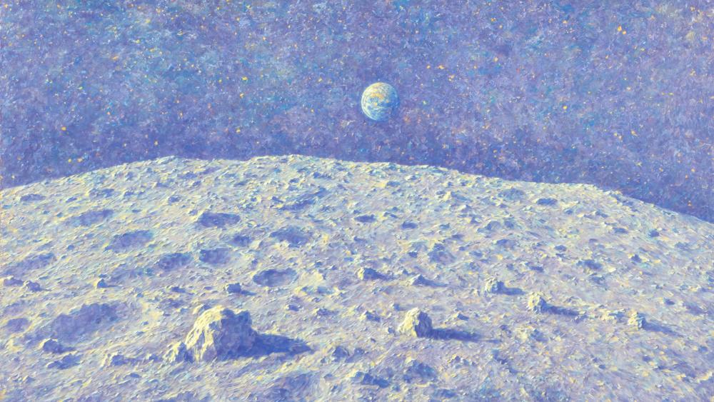 Moon Like Monet wallpaper