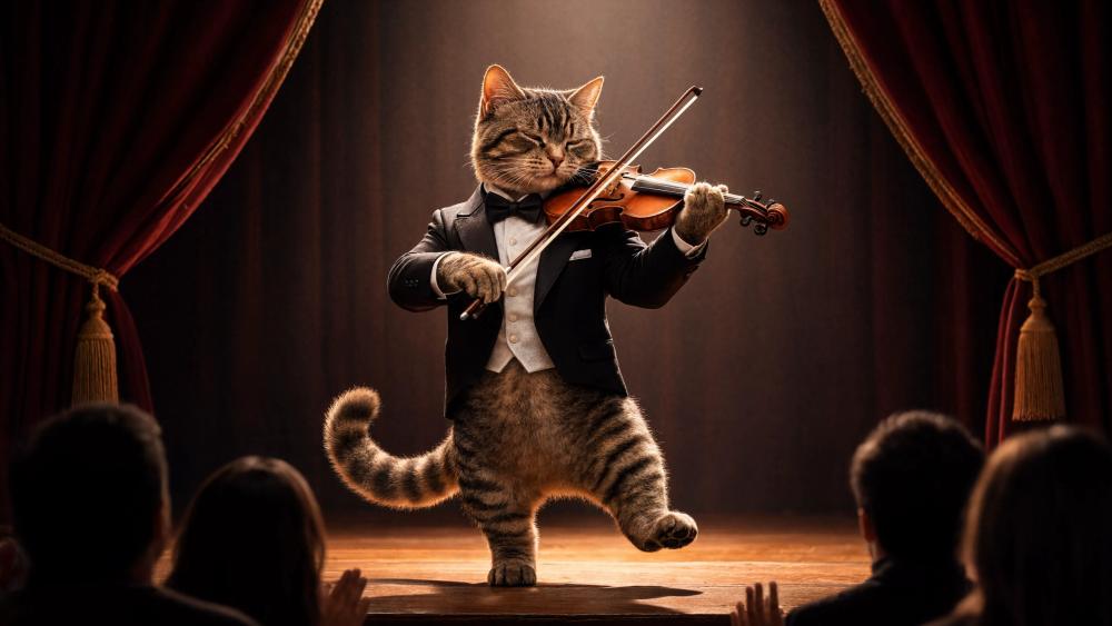 Cat Fiddler wallpaper