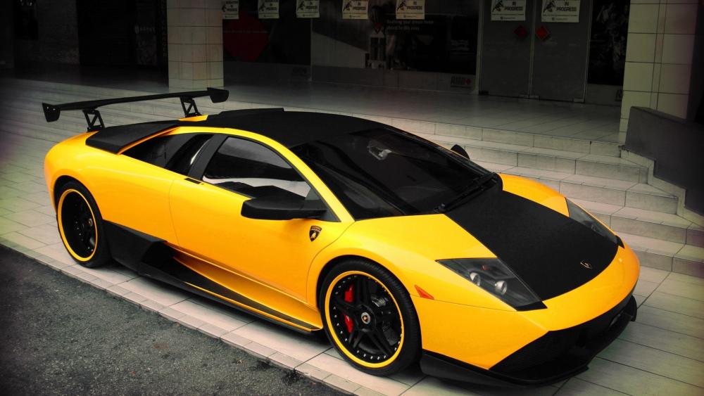 Yellow Lamborghini Murcielago Street Beast wallpaper