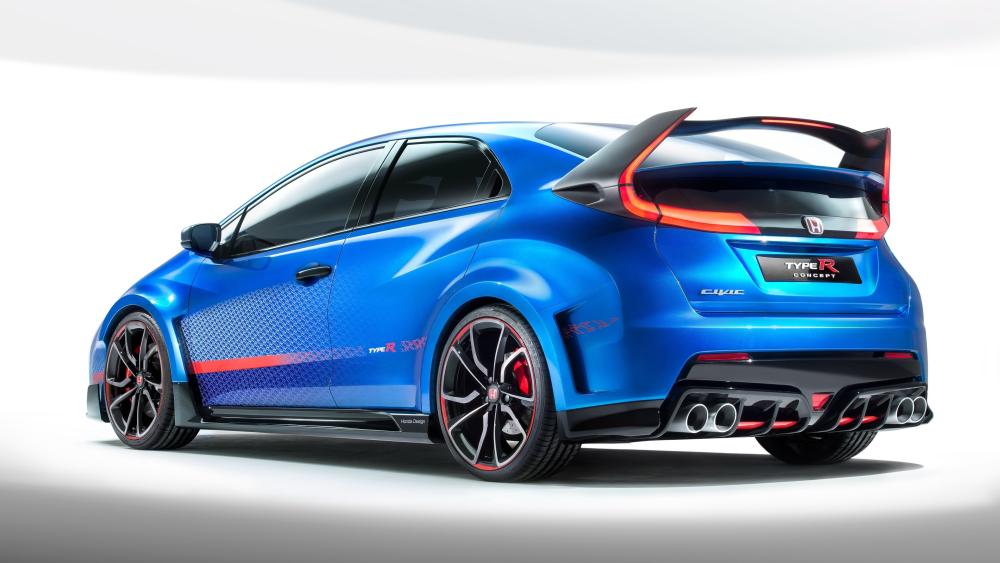 Blue Honda Civic Type R Concept Car wallpaper