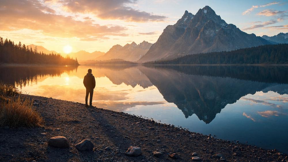 Mirror Lake Reflection wallpaper
