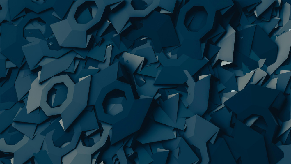 Teal Polygon Depth wallpaper