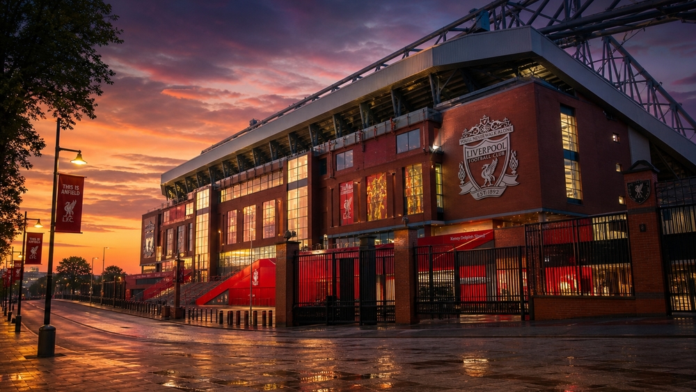 Anfield Sunset Glow wallpaper
